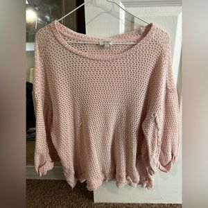 Umgee distressed crop sweater, size small